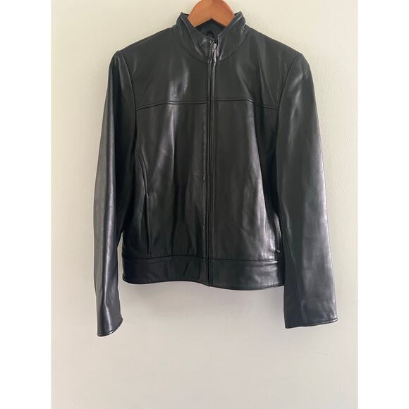 Valerie Stevens 2 Piece Lambskin Leather Suit Zip Up Jacket & Pants 6 Medium JL - Picture 2 of 12